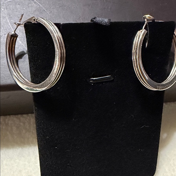 Tiffany & Co. Classic Silver Hoop Earrings - Picture 5 of 13